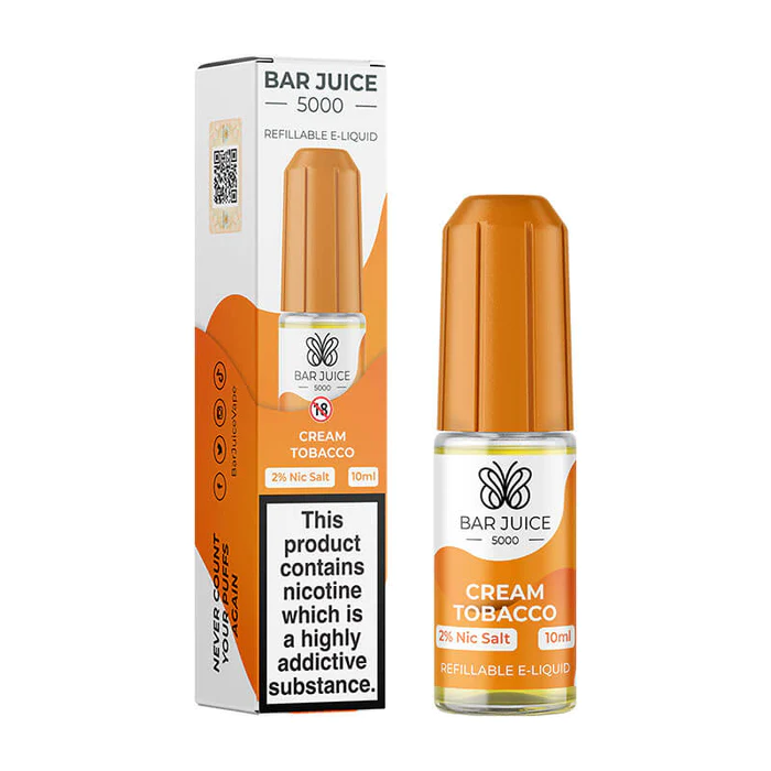 Cream Tobacco Nic Salt E-Liquid by Bar Juice 5000